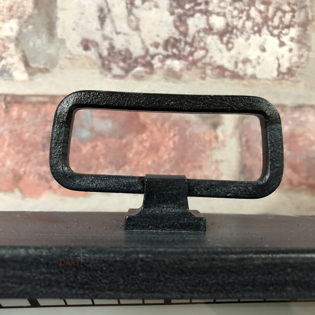 Metal Mantel Clock With Wood Base