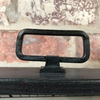 Metal Mantel Clock With Wood Base