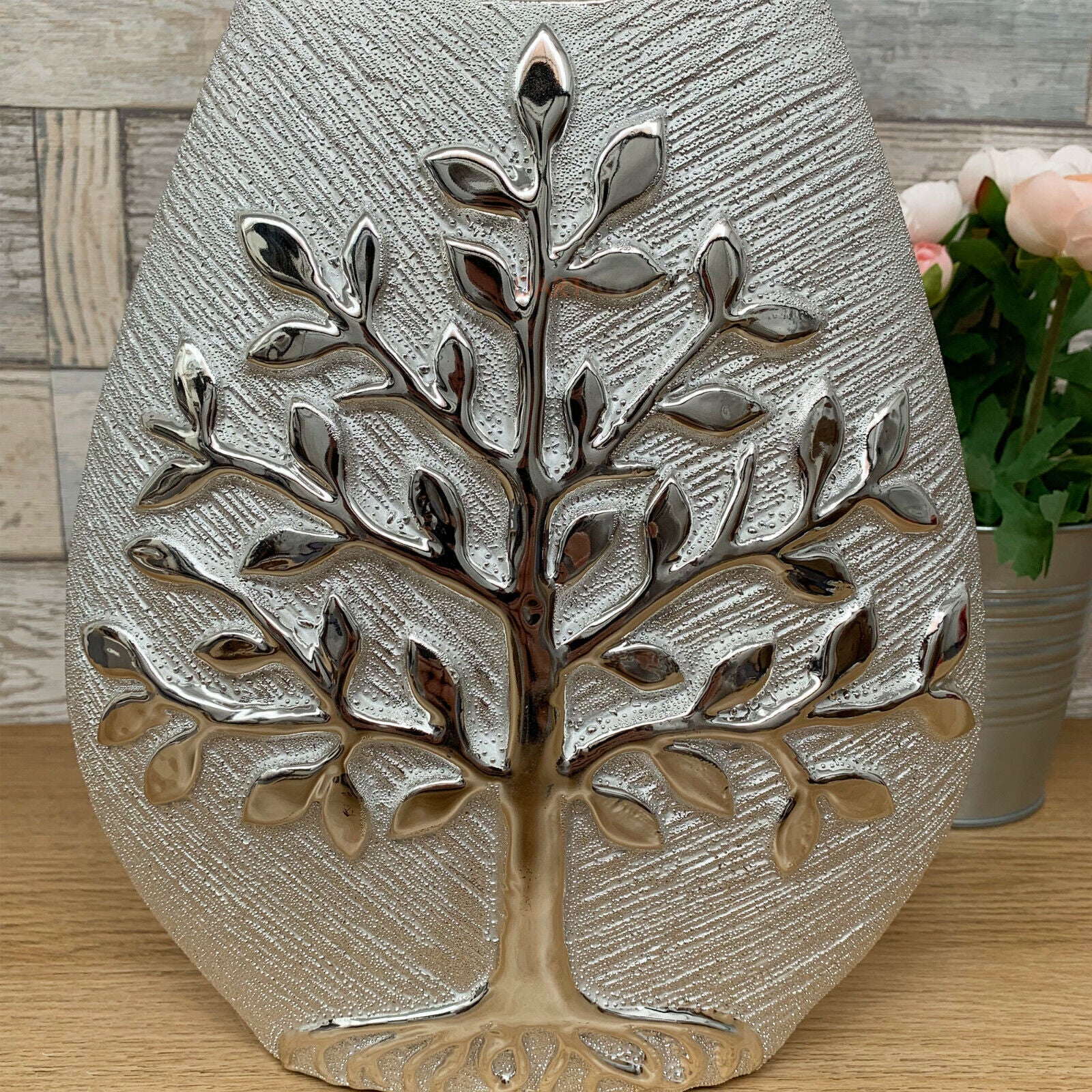 Silver Tree Of Life Vase