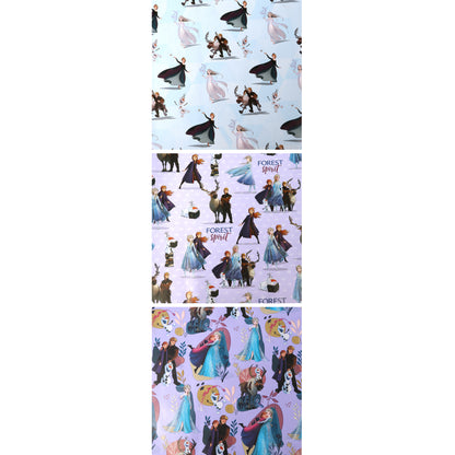 3 x sortiertes Disney Frozen Geschenkpapier 200 x 70 cm