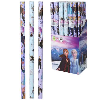 3 x sortiertes Disney Frozen Geschenkpapier 200 x 70 cm