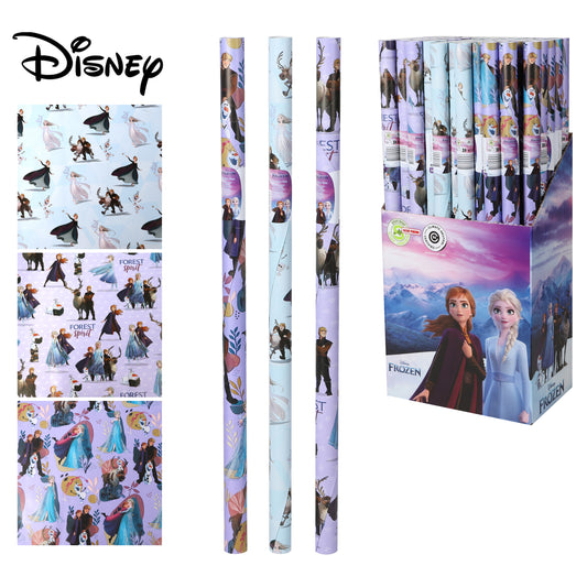 3 x sortiertes Disney Frozen Geschenkpapier 200 x 70 cm