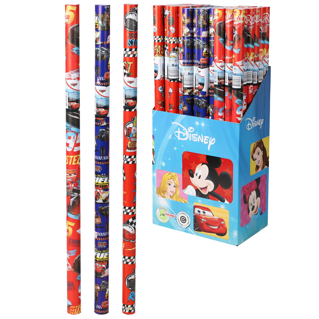 3x Assorted Disney Cars Gift Wrapping Paper