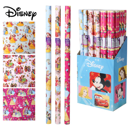 3 x sortiertes Disney-Prinzessin-Geschenkpapier