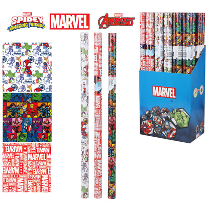 3x Assorted Marvel Gift Wrapping Paper