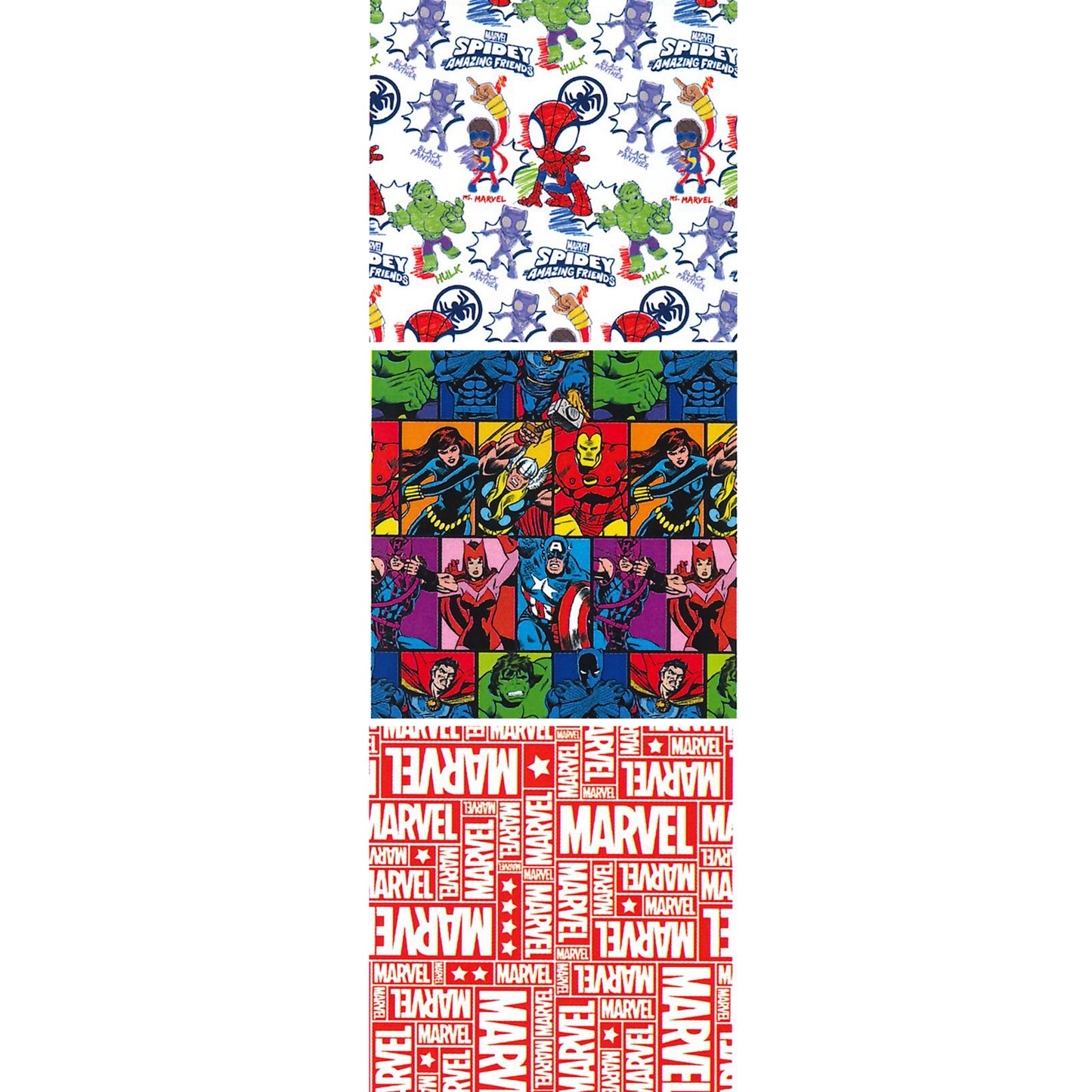 3x Assorted Marvel Gift Wrapping Paper