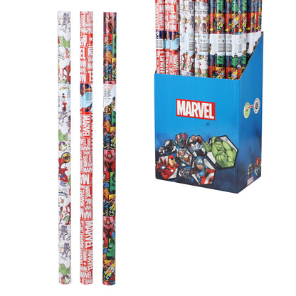 3x Assorted Marvel Gift Wrapping Paper