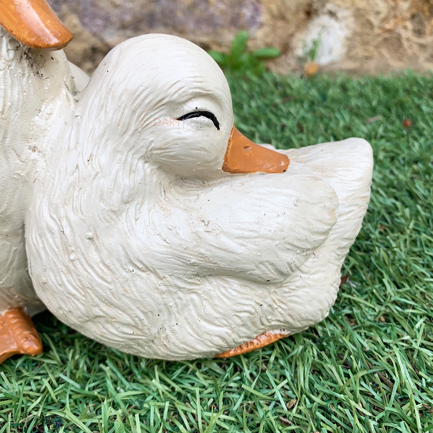 White Cute Ducks Ornaments