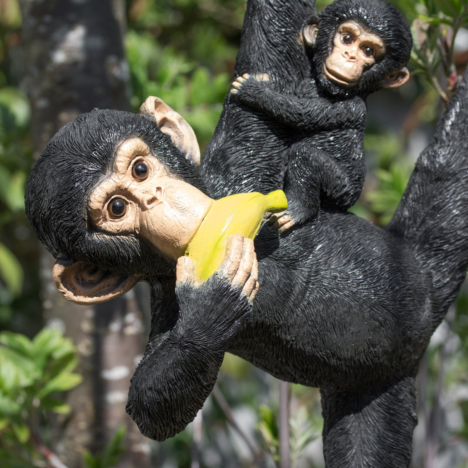 Rope Hanging Monkey & Baby Ornament