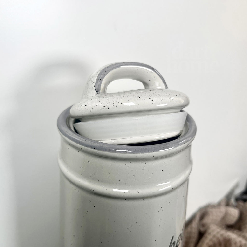 Ceramic Speckled Grey Pasta Jar