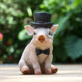 Harzschwein mit Monokel-Ornament, 16 cm