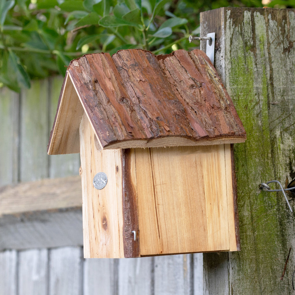 Bark Roof Wooden Bird House