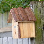Bark Roof Wooden Bird House