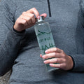 Stay Wild 600ml Glass Water Bottle