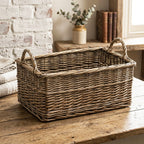 Shallow Antique Wash Storage Basket