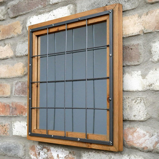Square Caged Wall Mirror