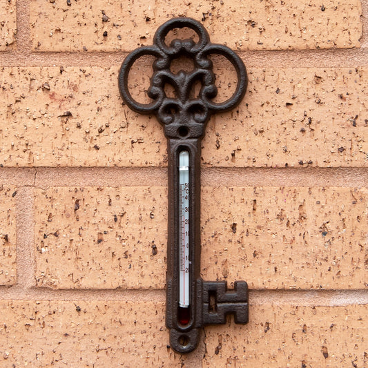 Cast Iron Key Garden Thermometer