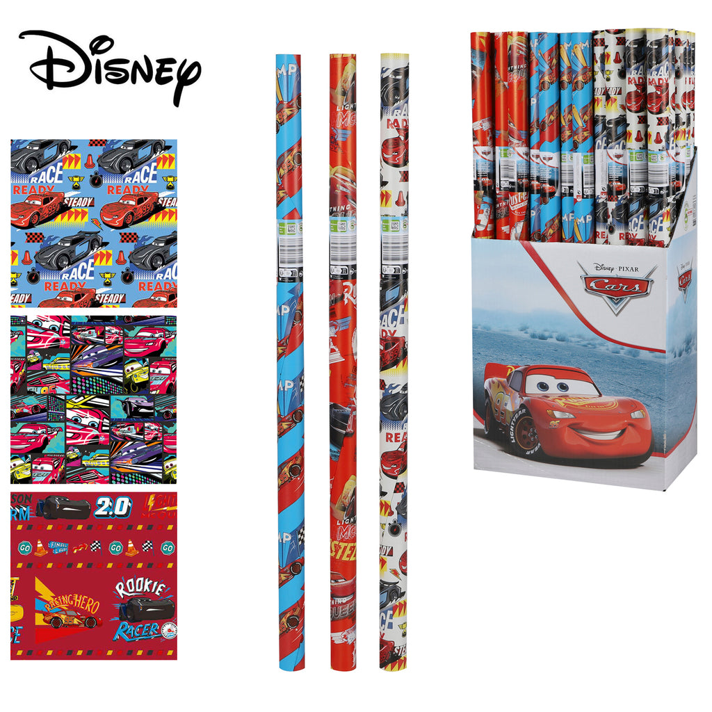 Pack Of 3 Disney Cars Gift Wrapping Paper