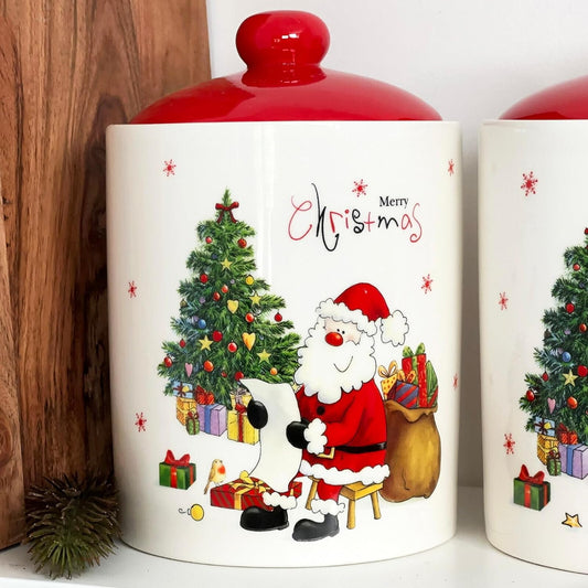 Merry Christmas Santa Storage Jar