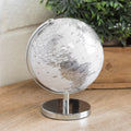 White And Silver Map Globe Ornament