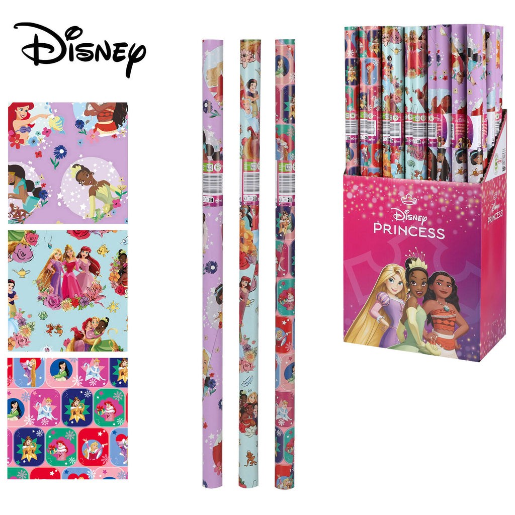 Pack Of 3 Disney Princess Gift Wrapping Paper
