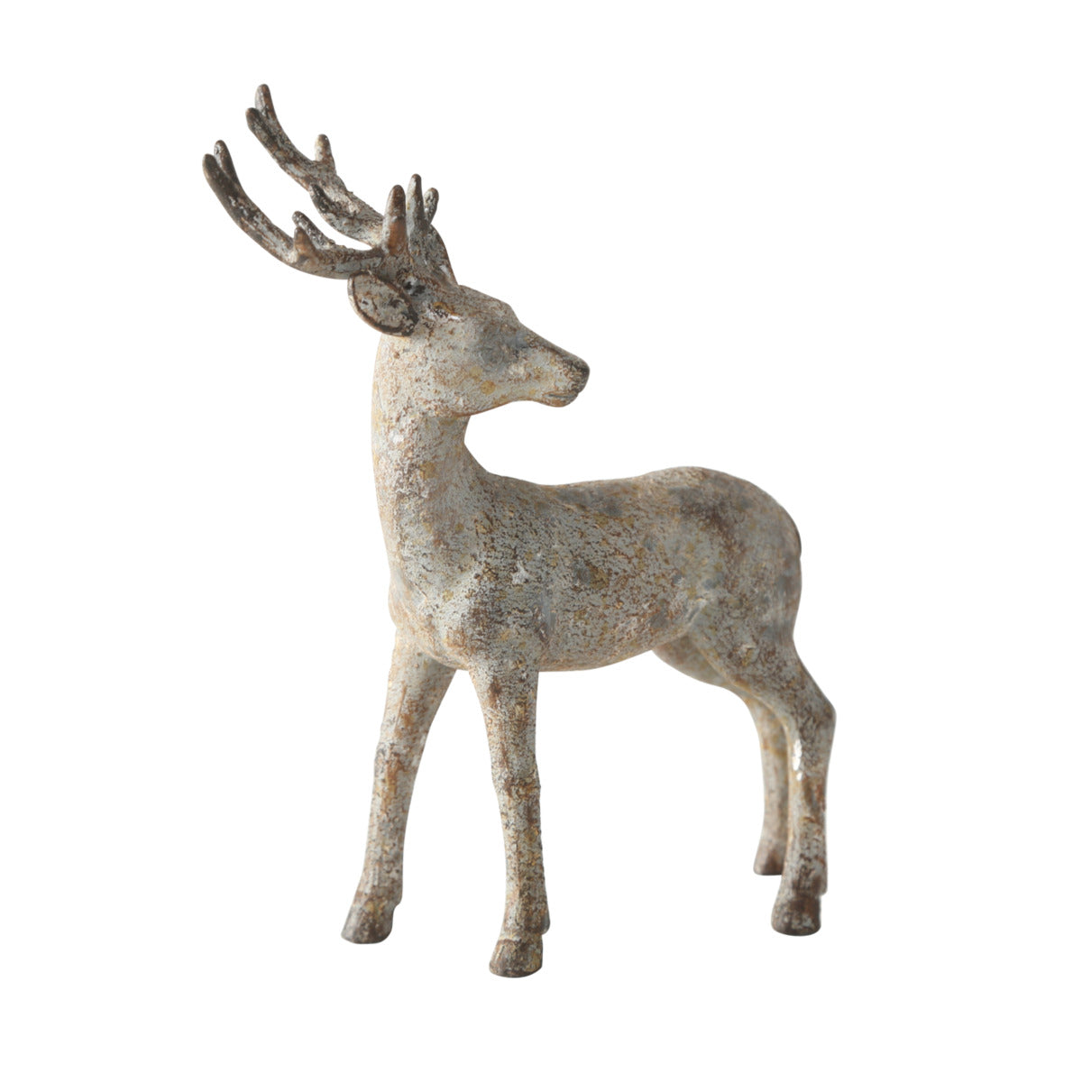 Set Of 2 Grey Deer Figurines