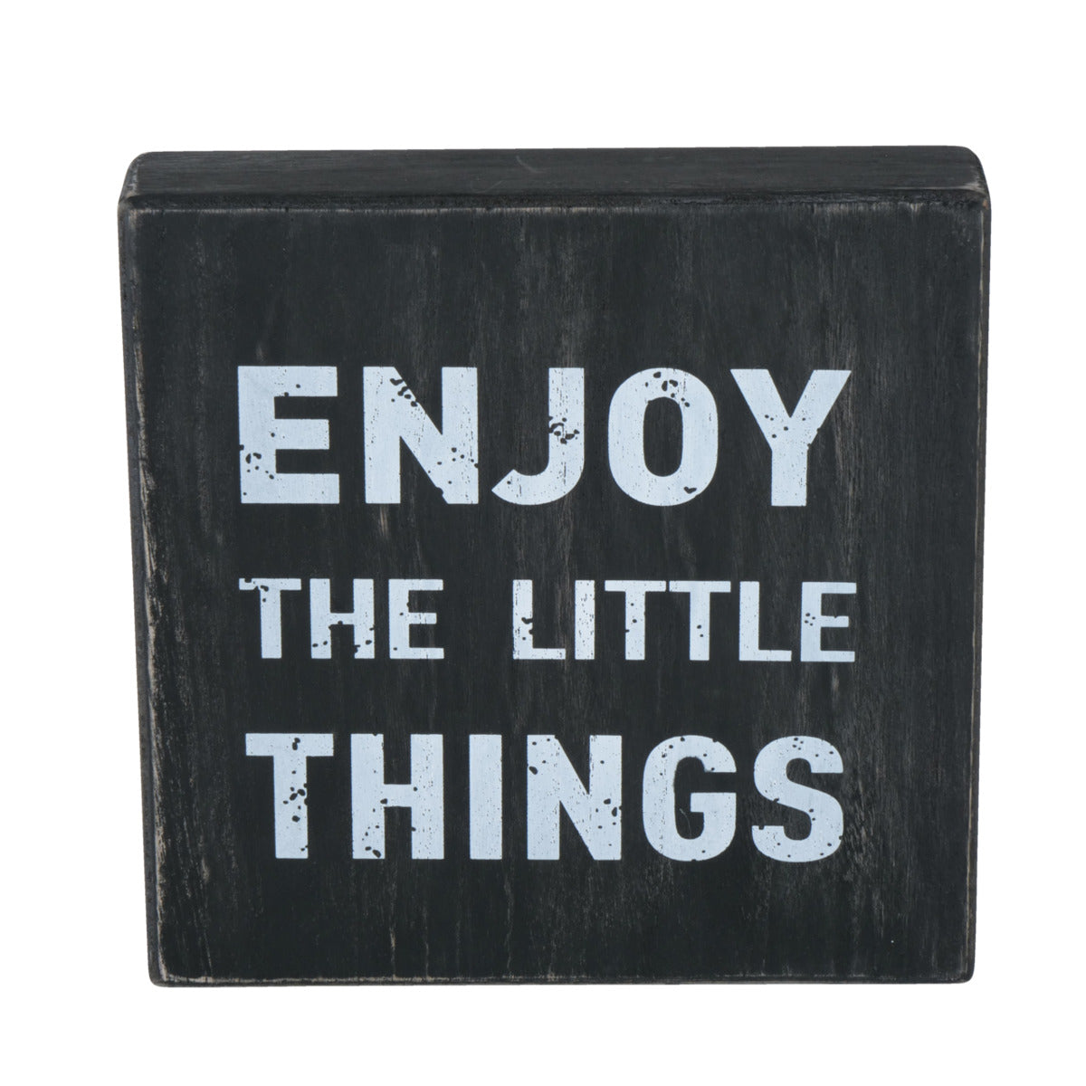 Set Of 2 Black Sentiment Message Blocks