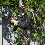 Rope Hanging Monkey & Baby Ornament