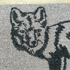 Large Grey Fox Coir Door Mat