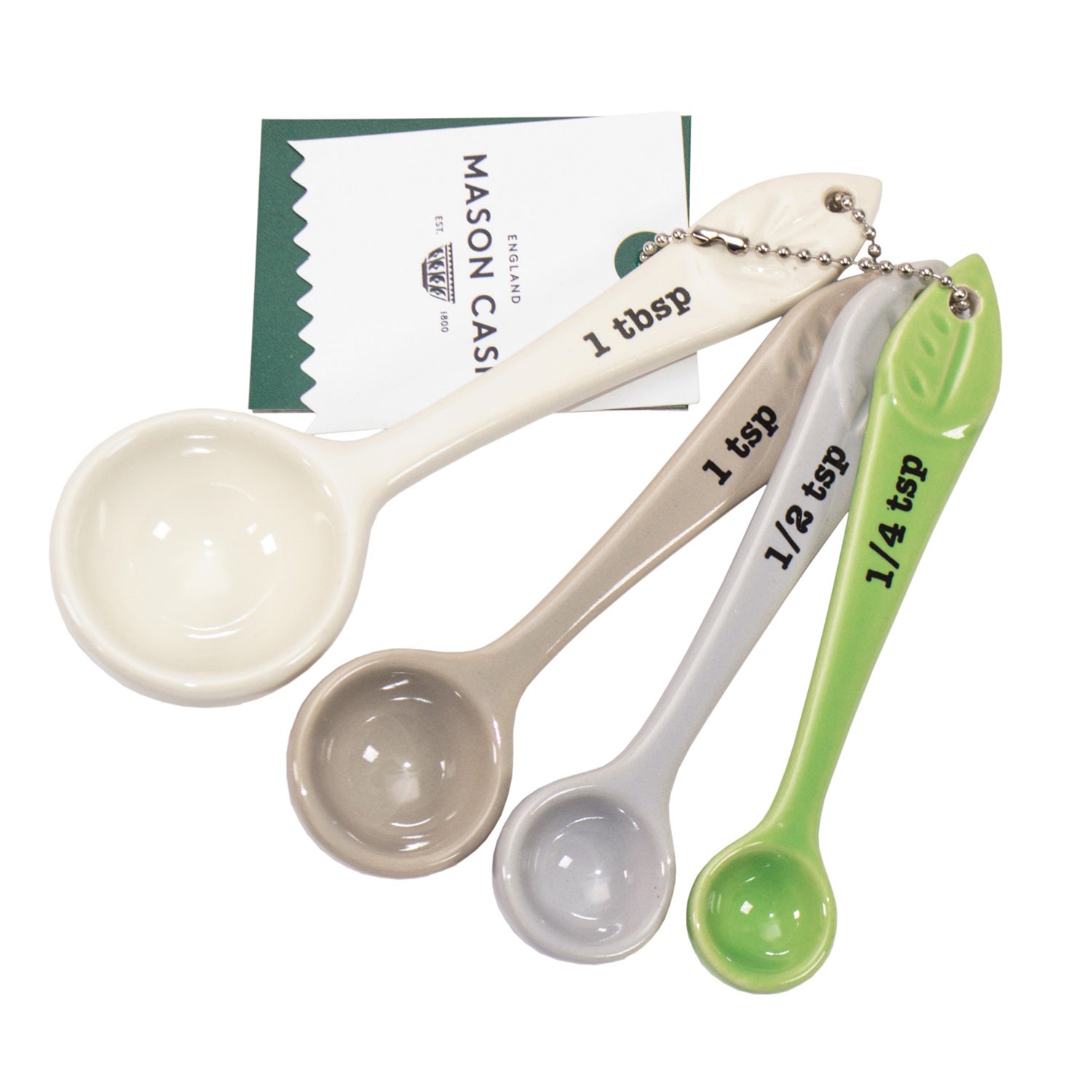 Set Of 4 Mason Cash Stoneware Measuring Spoons