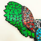 Glass Owl Mosaic Tile Wall Plaque