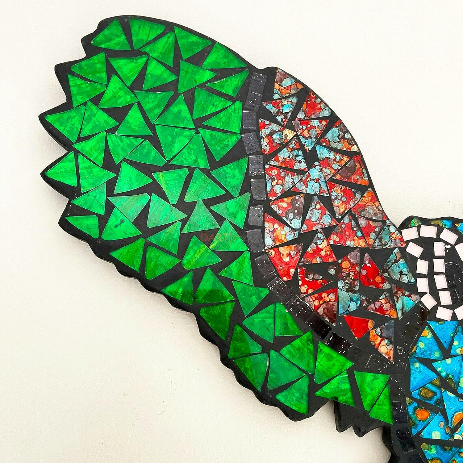 Glass Owl Mosaic Tile Wall Plaque