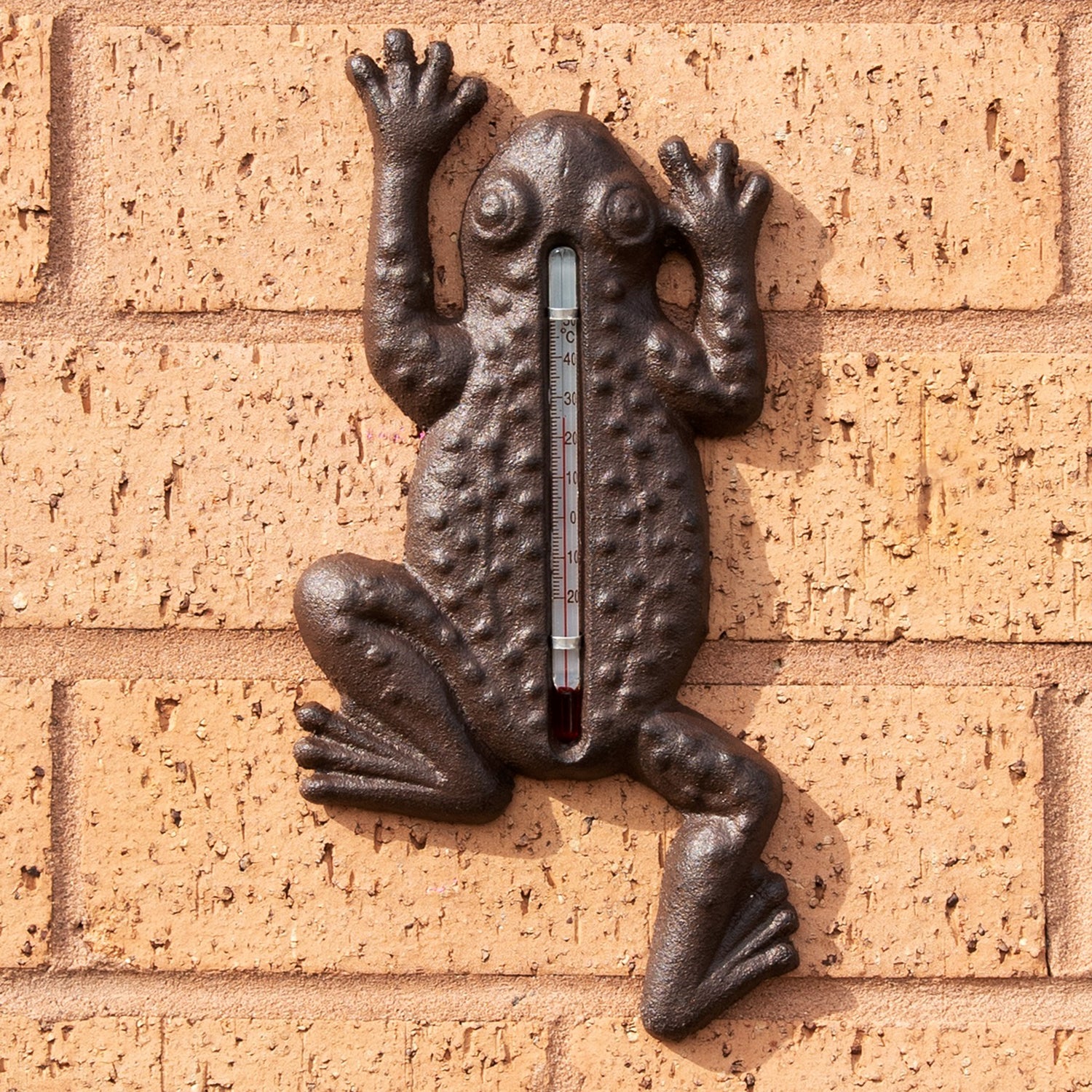 Cast Iron Frog Garden Thermometer
