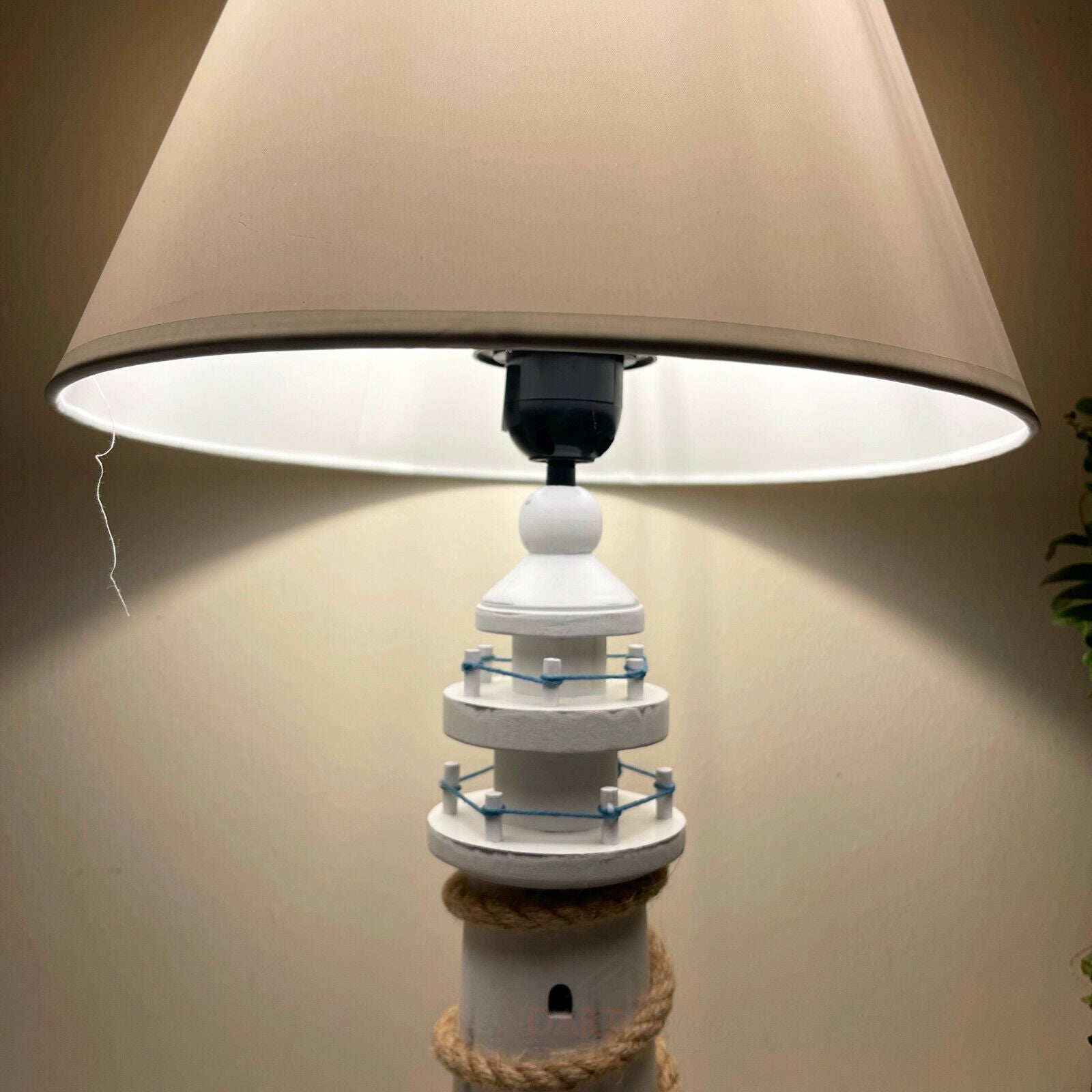 Wooden Lighthouse Table Lamp