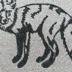 Large Grey Fox Coir Door Mat