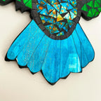 Glass Owl Mosaic Tile Wall Plaque
