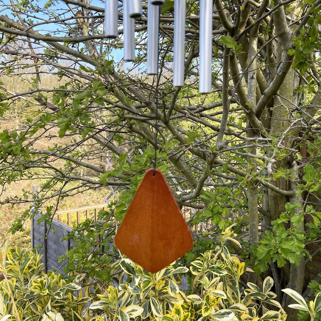 Satin Chrome Musical Wind Chime 28"