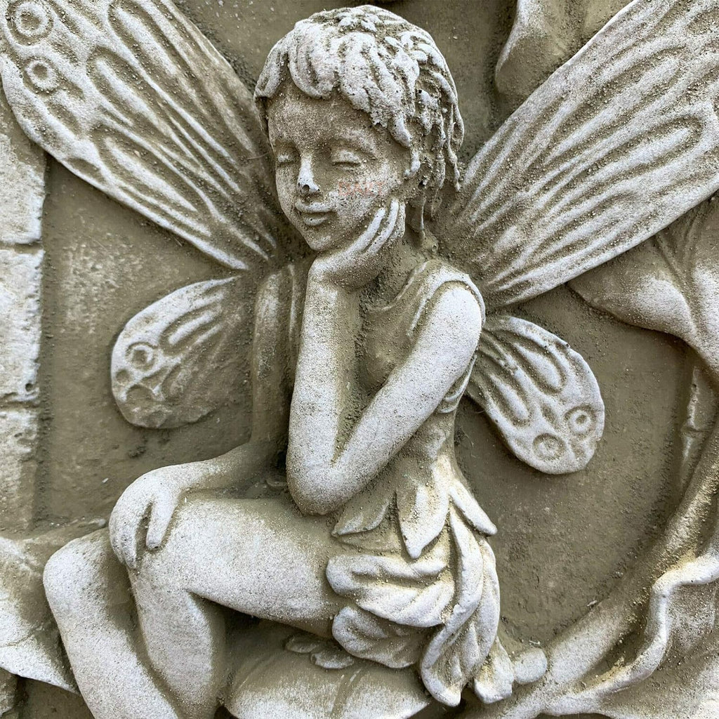Stone Fairy Resting Wall Plaque