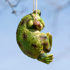 Hängender Frosch aus Kunstharz für den Garten, 14 cm
