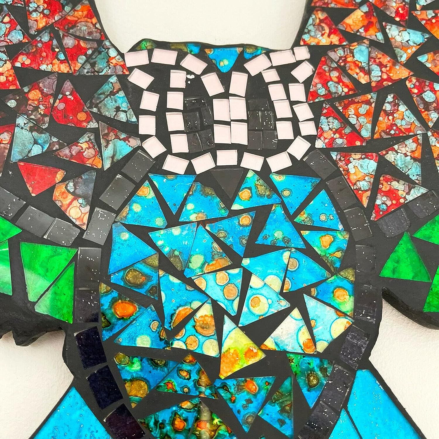 Glass Owl Mosaic Tile Wall Plaque