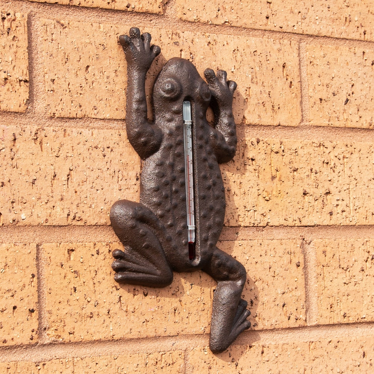 Cast Iron Frog Garden Thermometer