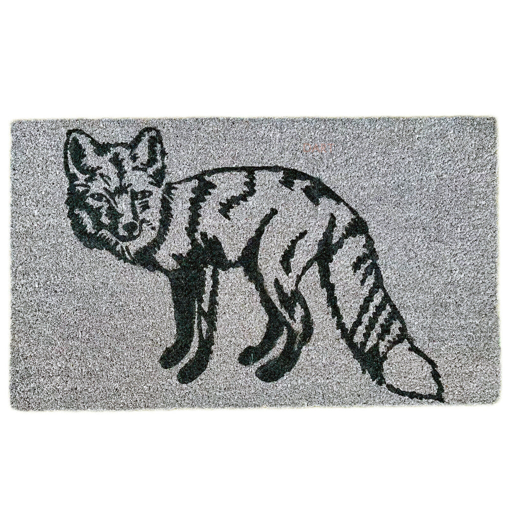 Large Grey Fox Coir Door Mat