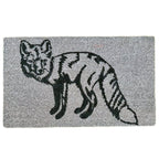 Large Grey Fox Coir Door Mat
