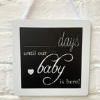 Hanging Baby Countdown Chalkboard Sign