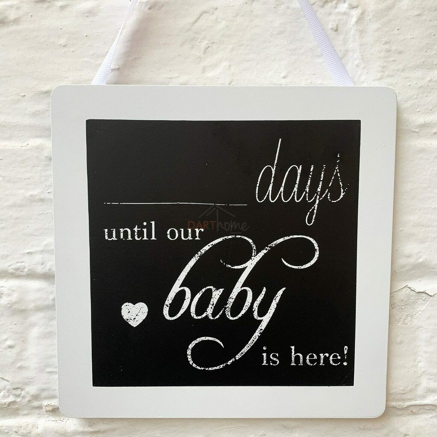 Hanging Baby Countdown Chalkboard Sign
