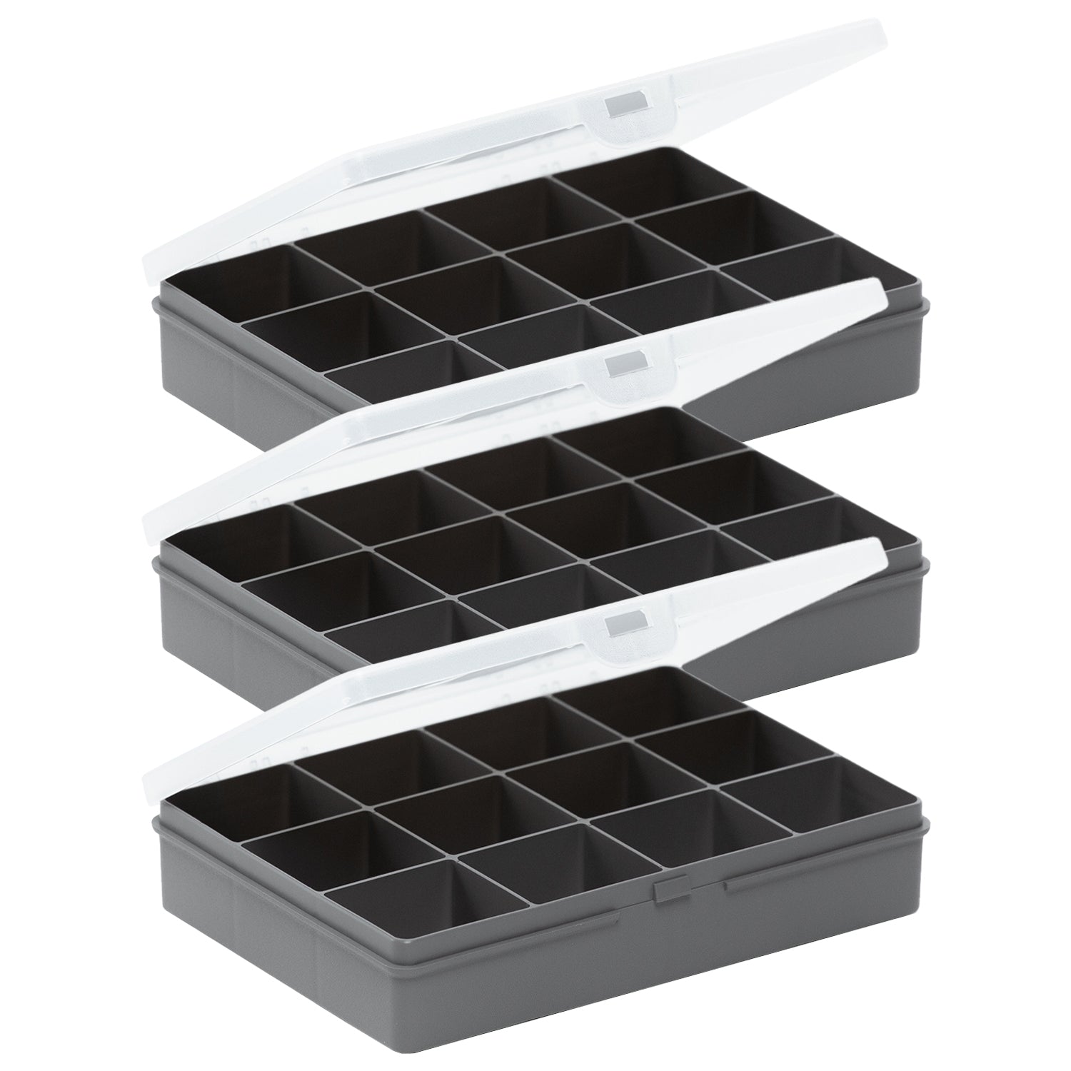 Set Of 3 - 12 Compartment Organiser Boxes