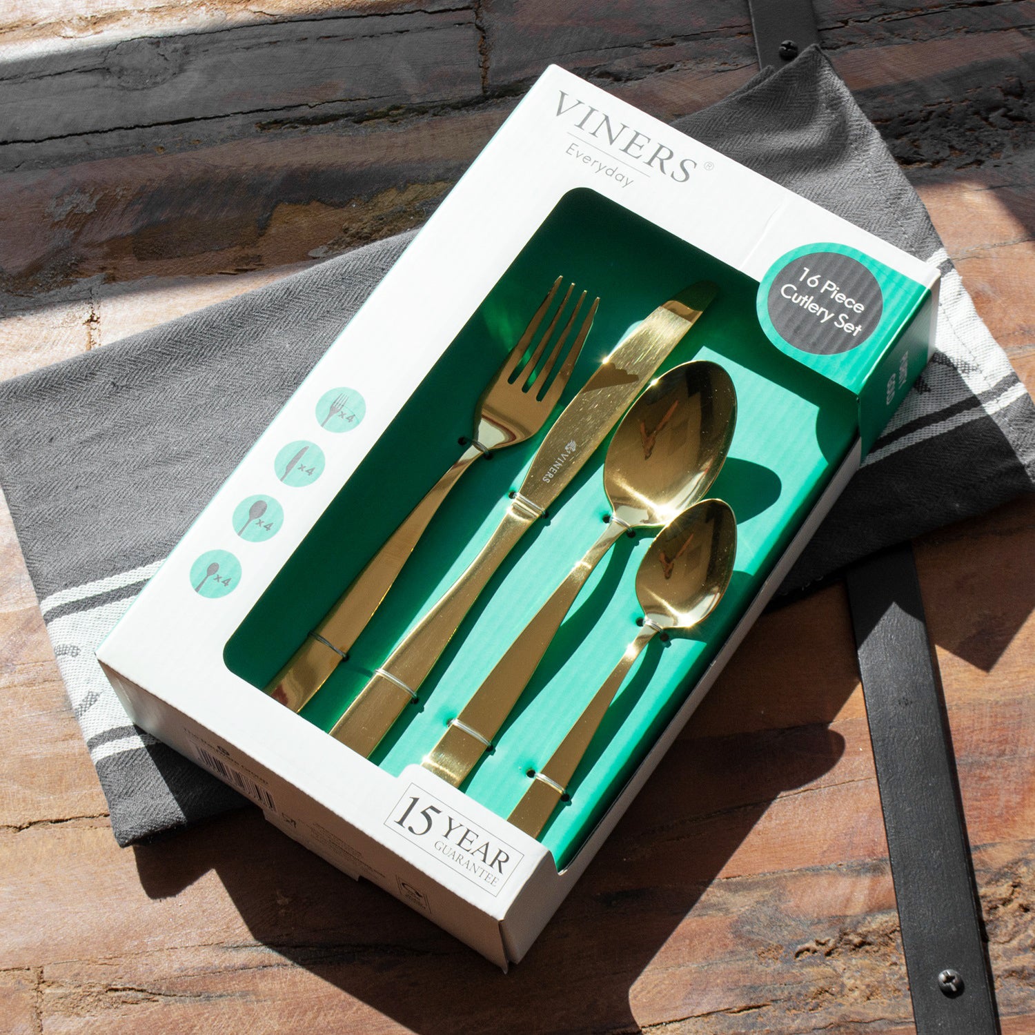 Viners Gold 16 Piece Cutlery Set