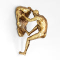 Gold Rock Climbing Man Wall Ornament