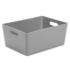 Set Of 2 Grey Studio Deep Plastic Storage Baskets