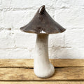 Grey Ceramic Cap Mushroom Ornament